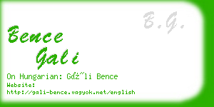 bence gali business card